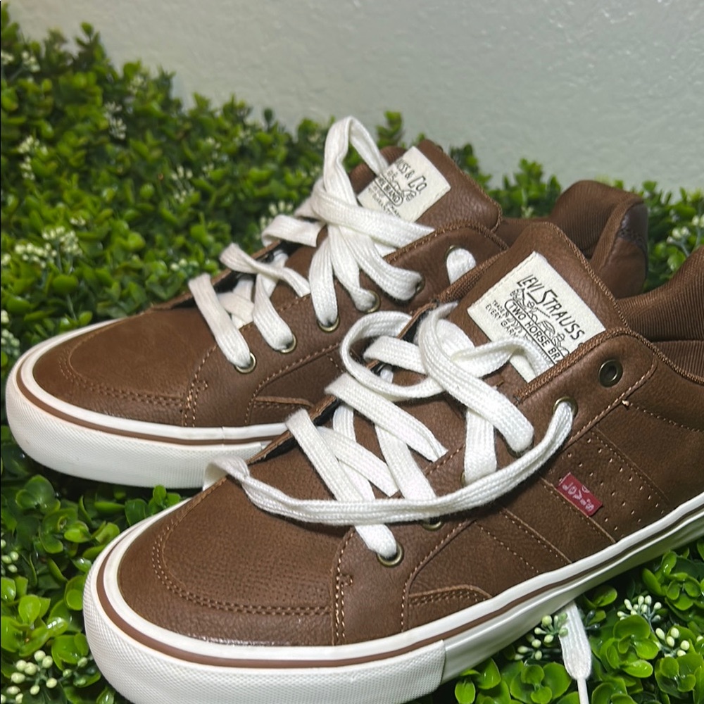 Levi's Brown and White Sneakers Canvas Low-Top